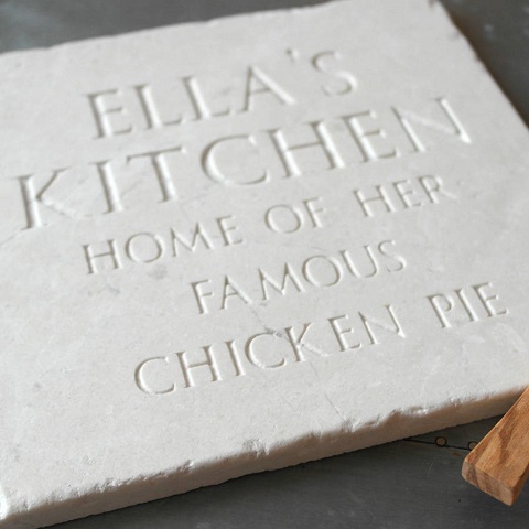 original_personalised albo-marmor trivet