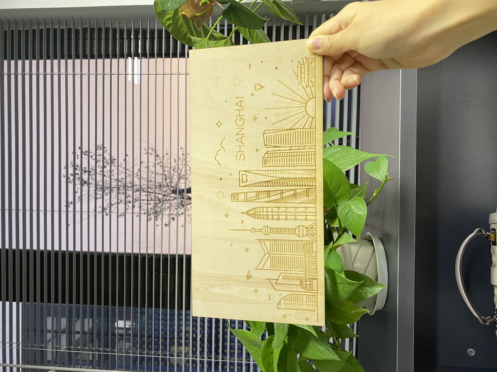 Desktop Co2 Laser Engraver Machine for Wood Acrylic leather - Wood laser engraving Shanghai Board